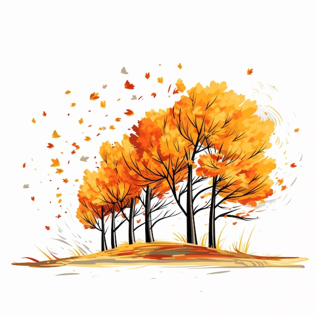 Fall drawing vector