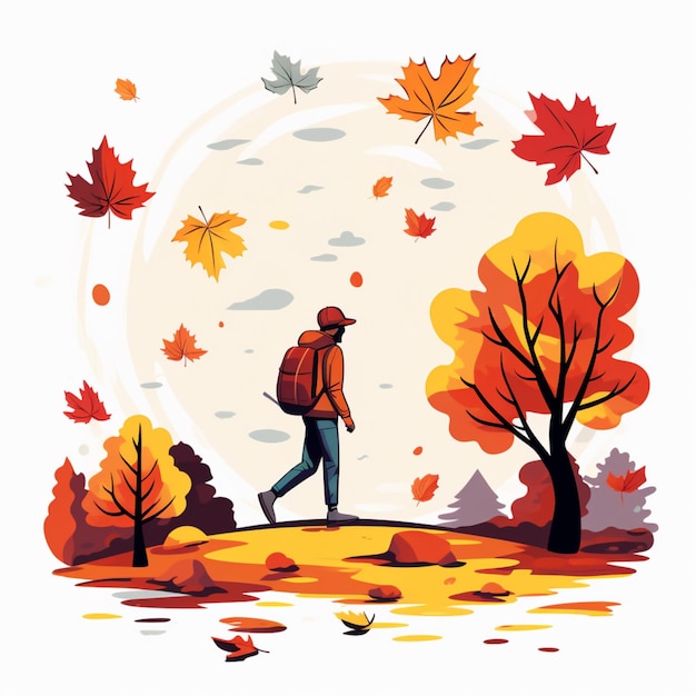 Fall drawing vector