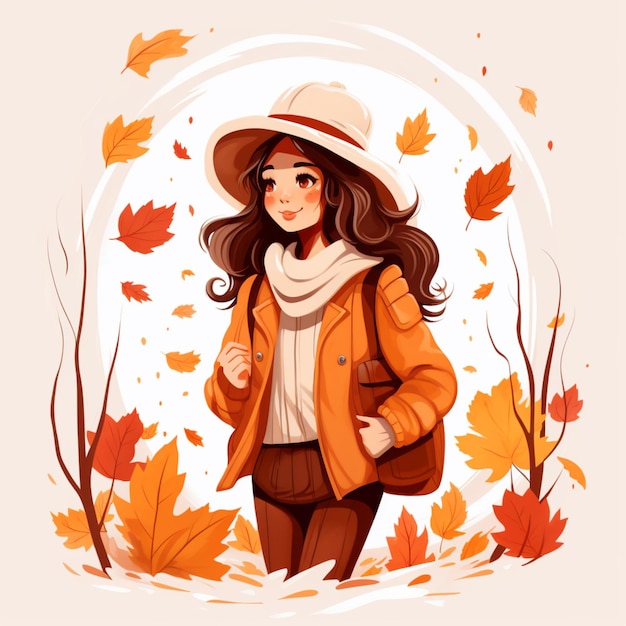 Vector fall drawing vector