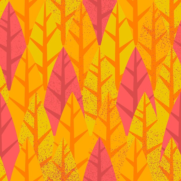 Fall Forest Tree Seamless Pattern