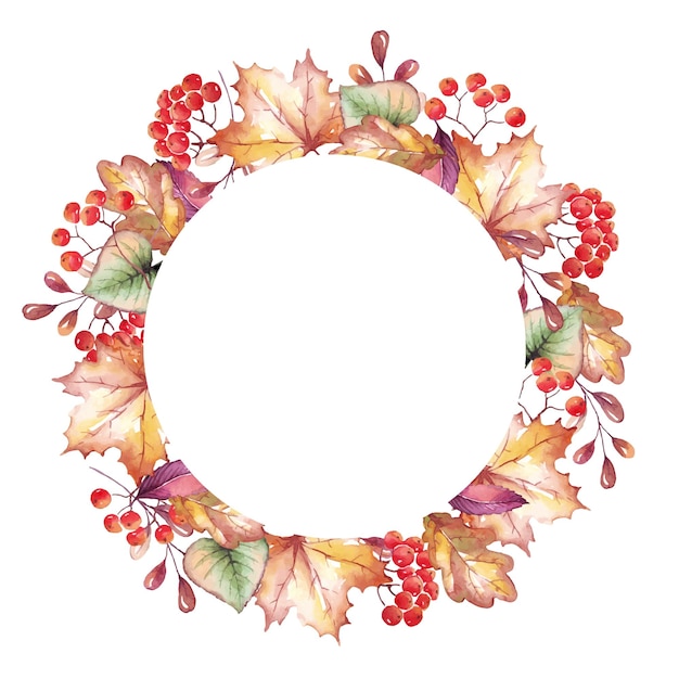 Vector fall leaves frame