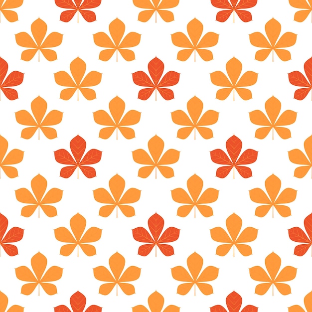 Вектор Осенние листья бесшовный узор осенний векторный фон для оберточной бумаги для скрапбукинга одежды из ткани