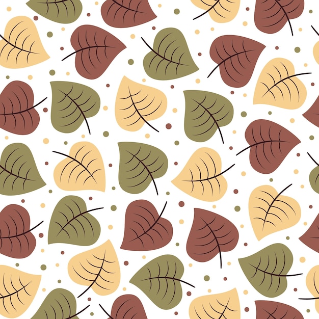 Fall leaves seamless pattern. Vector Illustration. Perfect for wallpaper, gift paper, pattern fills,