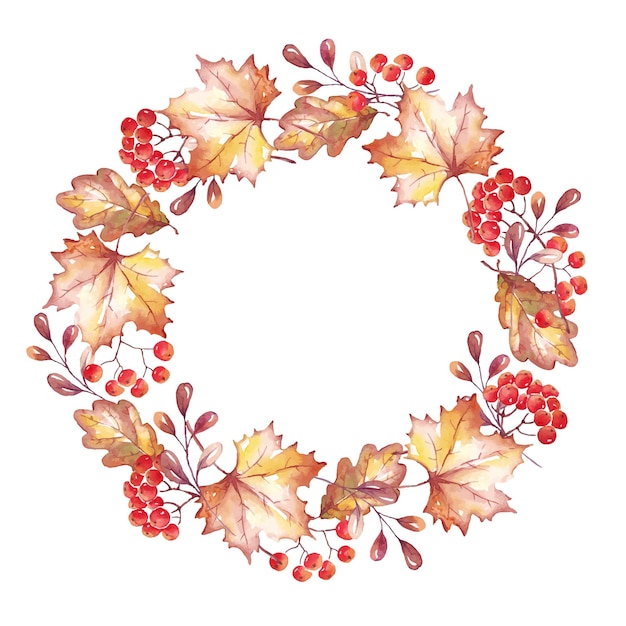 Fall leaves wreath