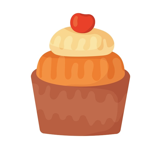 Fall pumpkin Cupcake Homemade food concept