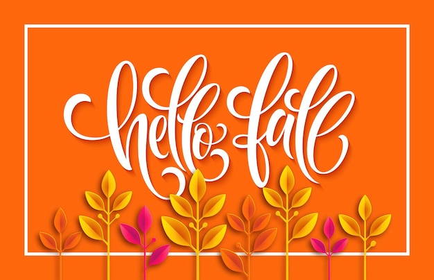 Fall sale background design with colorful paper cut autumn leaves. vector illustration eps10