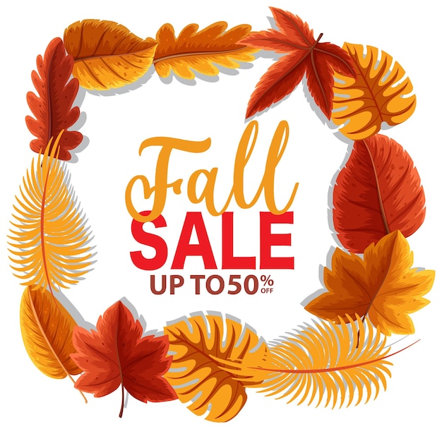 Fall sale banner template