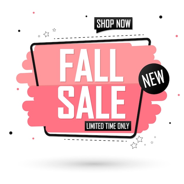 Vector fall sale discount poster ontwerp sjabloon winkel aanbieden banner