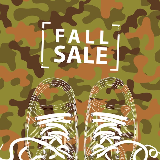 Vector fall sale poster