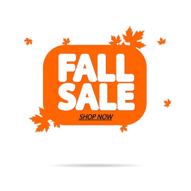 Vector fall sale season shopping promotion banner