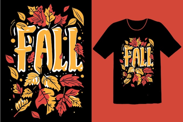 Vector fall season t shirt design