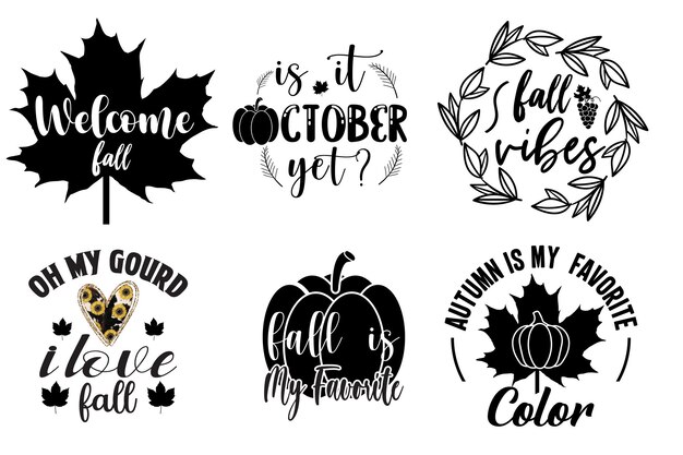 Fall svg t shirt design bundle. fall t shirt for the gift.