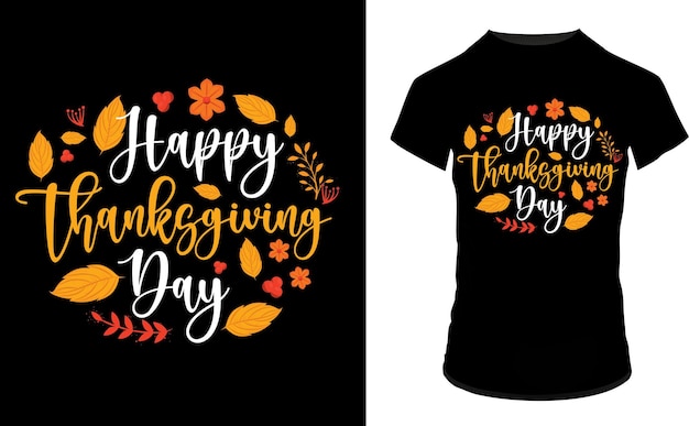 fall thanksgiving day t shirt design