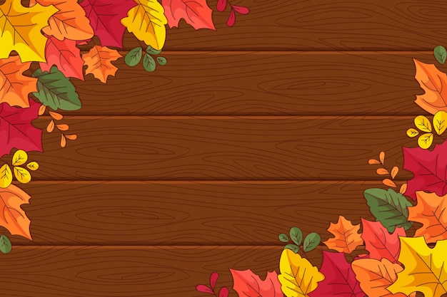 Vector fall wood background design