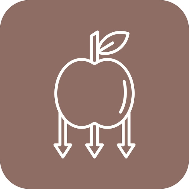 Falling Apple vector icoon Kan worden gebruikt voor Research en Science iconset