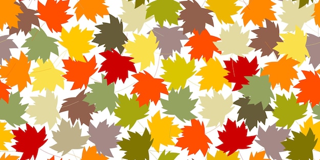 Falling autumn maple leaves seamless pattern vector illustration repeatable background for textile or book covers wallpaper design graphics printing hobbies invitations