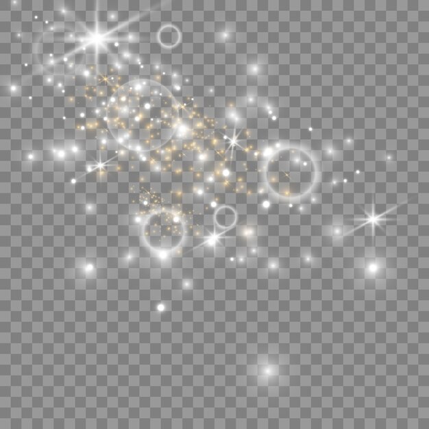 Vector falling christmas snow. snowflakes isolated on transparent background.