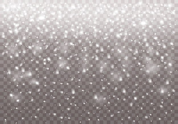 Vector falling christmas snow and snowflakes.