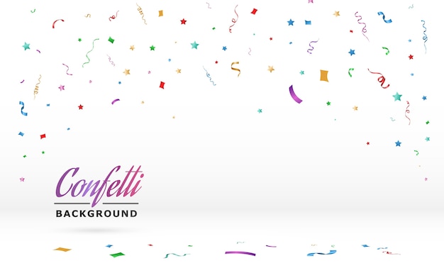 falling confetti on a transparent background