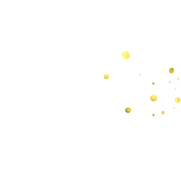 Falling confetti. Vector gouden cirkels geïsoleerd op witte achtergrond. Nieuwjaarsviering kaart sjabloon. Bright kerst achtergrond. Explosie achtergrond. Wedding anniversary behang. Surprise print