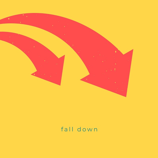 Vector falling down arrow business crisis