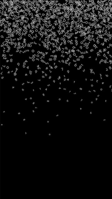 Premium Vector | Falling numbers, big data concept. binary white ...