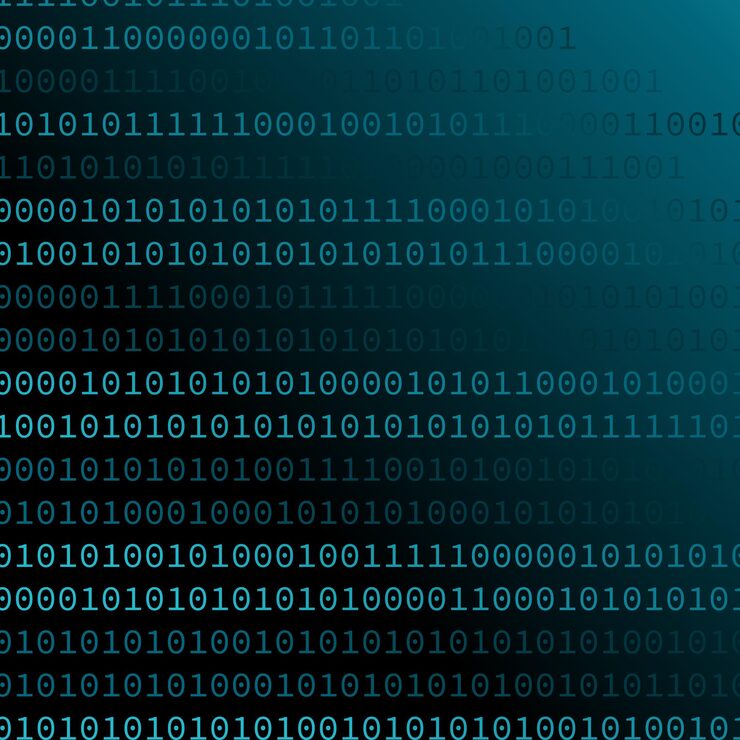 Vector falling numbers digital binary and programming code algorithm numbers and digitalization