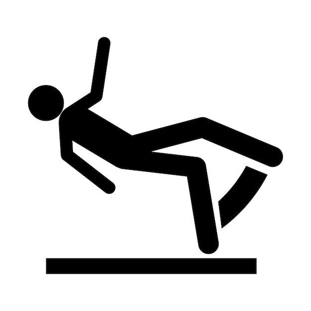 Falling people icon silhouette pictogram