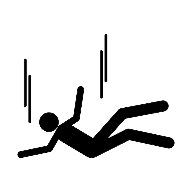 Falling people icon silhouette pictogram