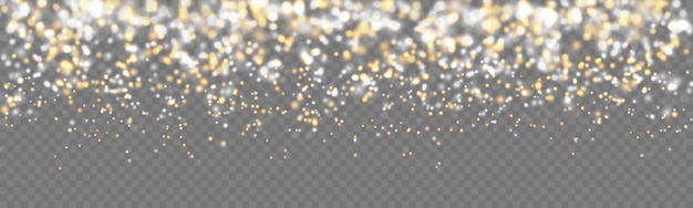 Vector falling shiny sparkling golden glitter