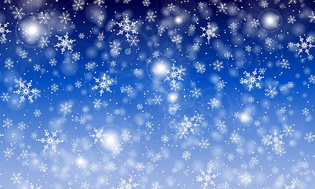 Vector falling snow background vector illustration