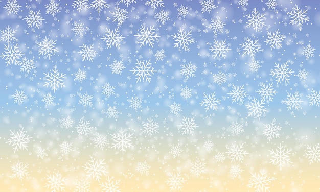 Falling snow background vector illustration