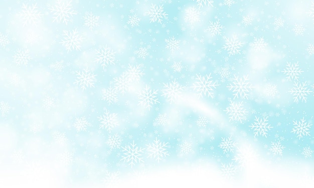 Falling snow background Vector illustration