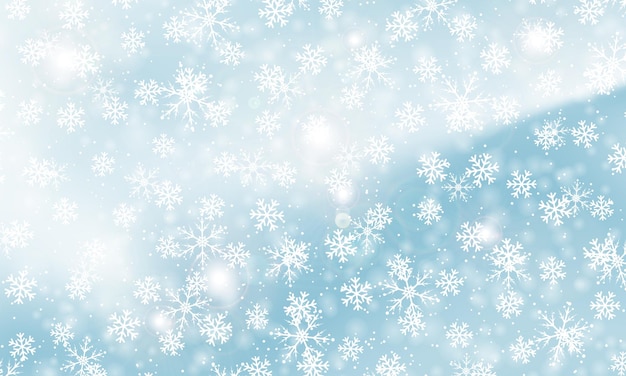 Falling snow background Vector illustration