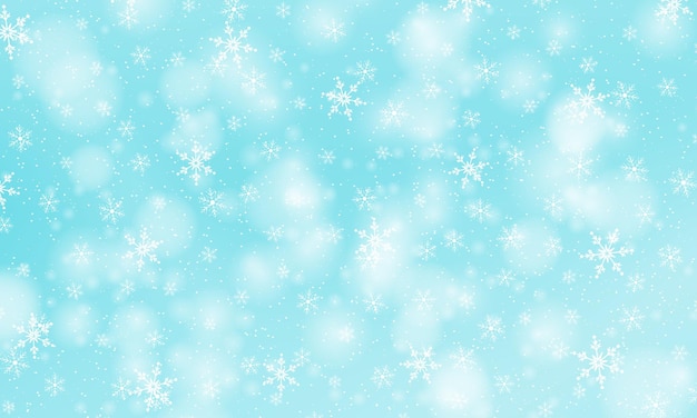 Falling snow background Vector illustration