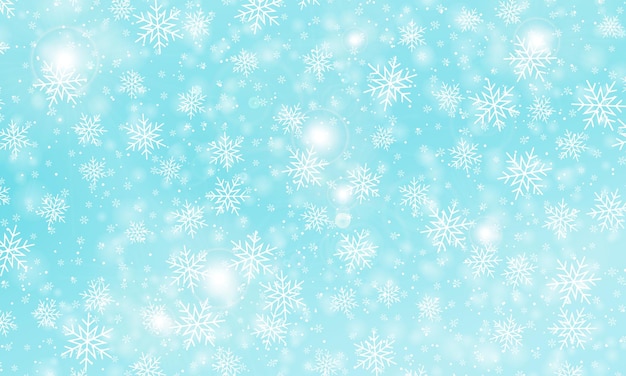 Falling snow background Vector illustration