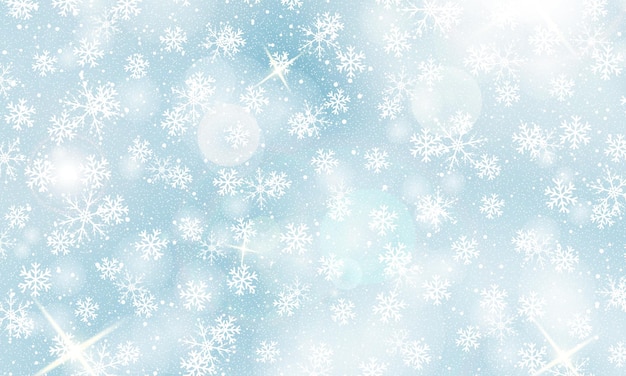 Falling snow background Vector illustration