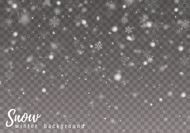 Falling snow background