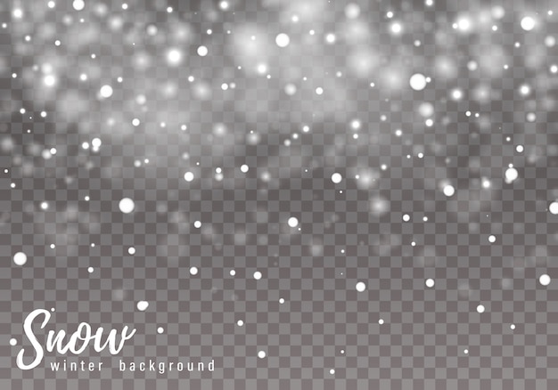 Vector falling snow background