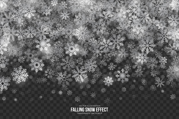 Falling snow border 3d effect