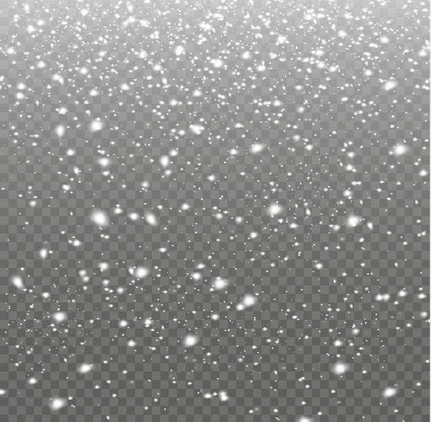 Falling snow flakes heavy snowfall snowflakes magic christmas eve blizzard winter background vector