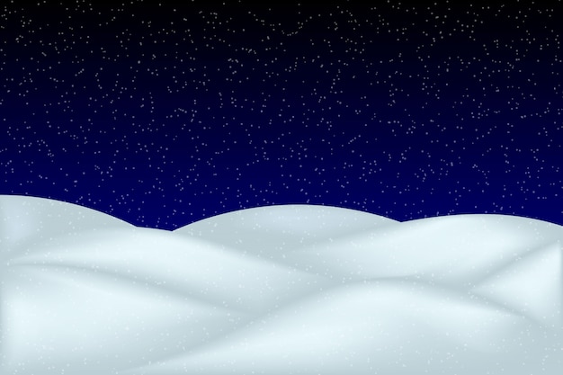 Vector falling snow landscape isolated