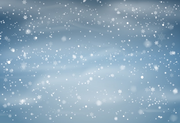 Falling Snow Overlay Background