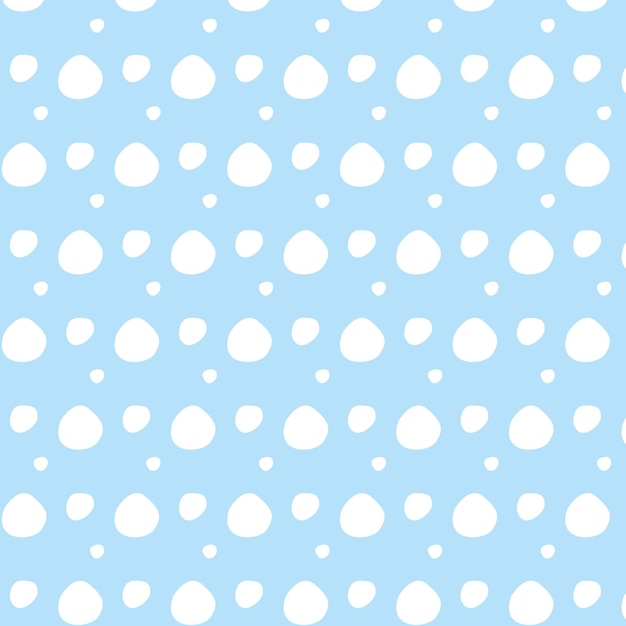 Falling snow repeating pattern on blue background