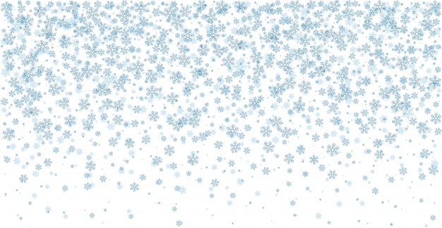 Falling snow vector. Winter background with snowflakes