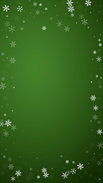 Falling snowflakes christmas background Subtle flying snow flak