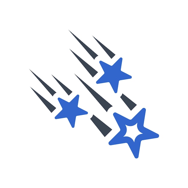 Vector falling star icon