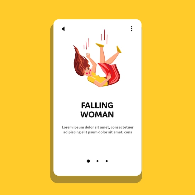 Falling woman vector