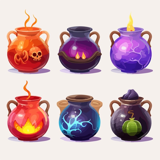 Fallthemed halloween potion illustration AI Generation