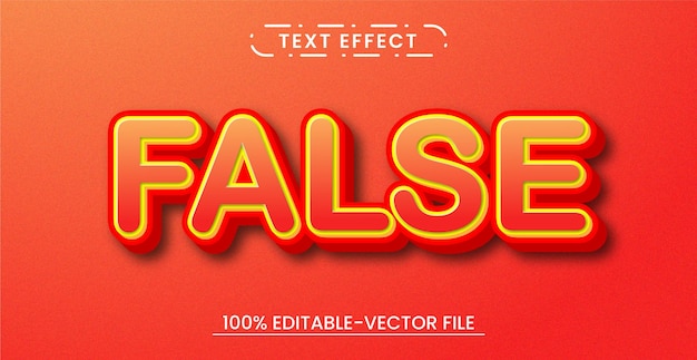 False editable 3d text effect with smart object premium psd